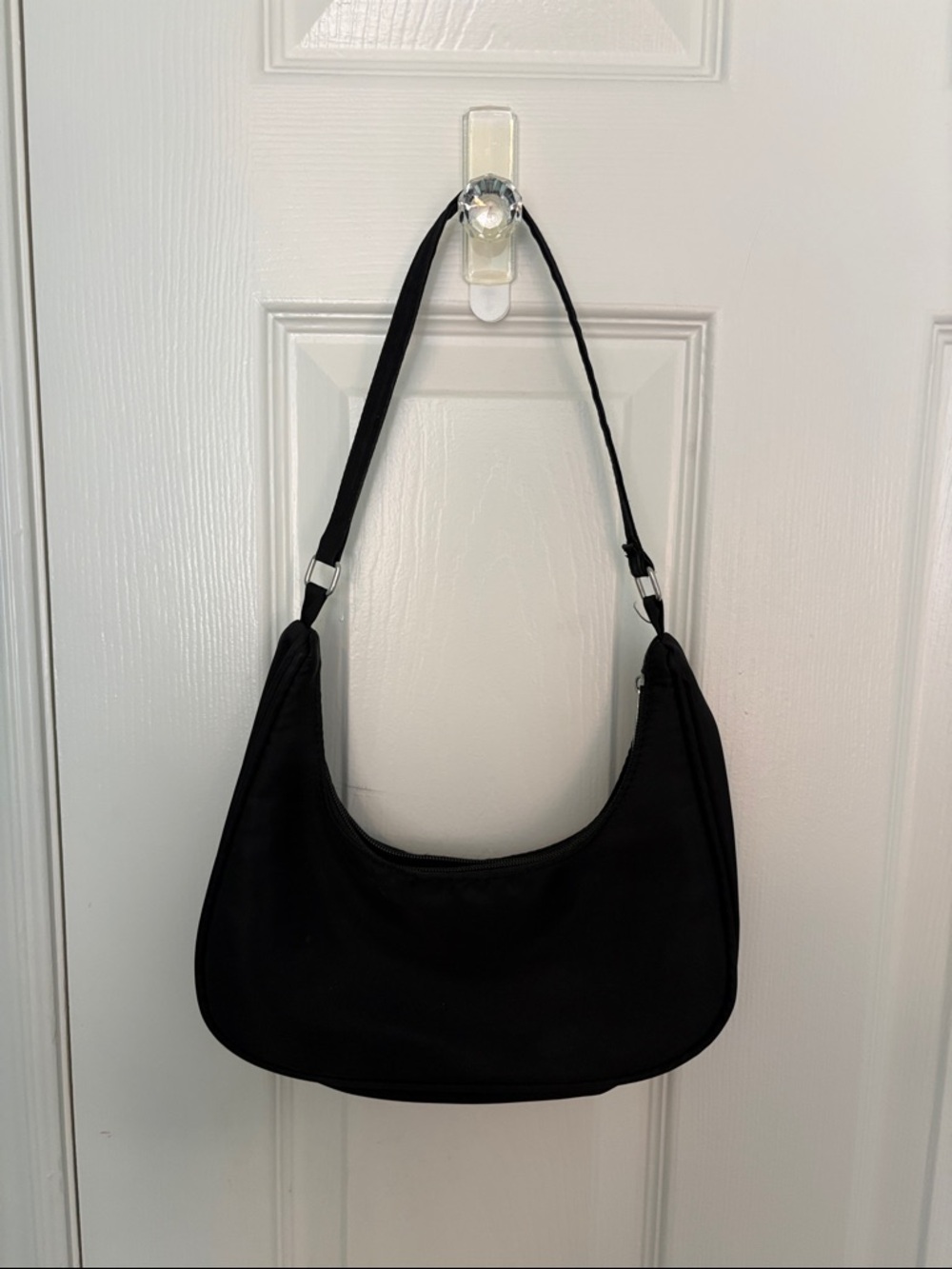 Classic Black Shoulder Bag - Women's Everyday Purse